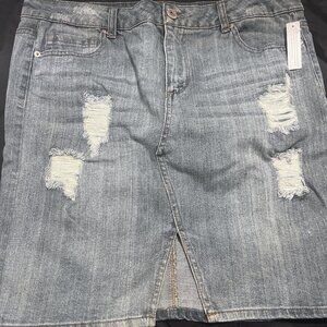 Decree Women's / Juniors New Blue Jean Skirt Size 15